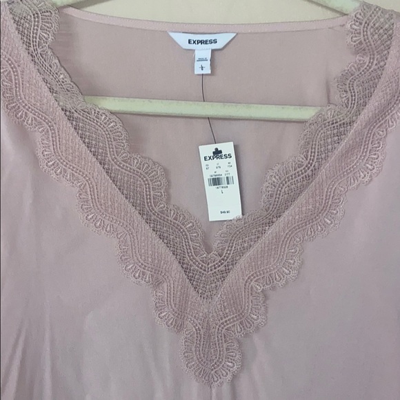 NWT Express Pink Lace Blouse - Picture 2 of 7